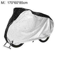 Housse vélo extérieur en Oxford 210D noir et argent, imperméable et anti-UV, 170 ou 180 cm