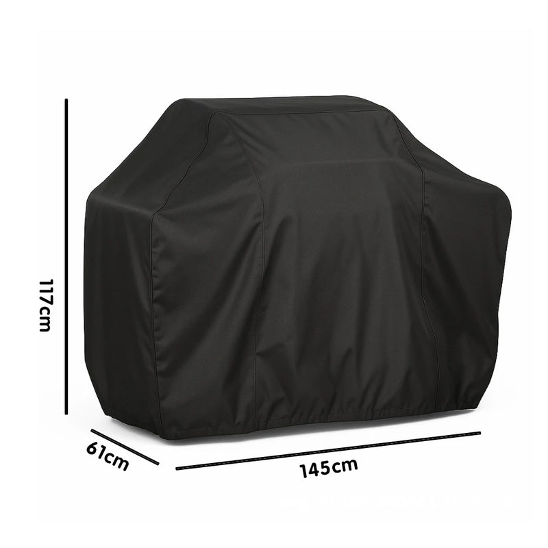 Housse barbecue gaz noire imperméable anti-UV, Oxford polyester, 7 tailles