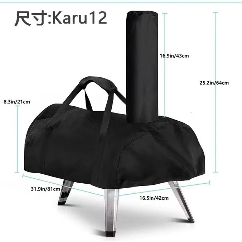 Housse four à pizza pour Ooni Karu 12 et 16, Oxford imperméable, avec ou sans cheminée
