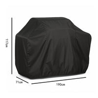 Housse barbecue gaz noire imperméable anti-UV, Oxford polyester, 7 tailles