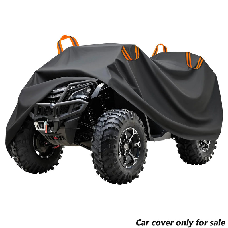 Housse quad imperméable en polyester 190T, anti-UV, noire, bandes réfléchissantes, tailles L à XXXL