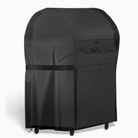 Housse barbecue à gaz noire imperméable en polyester, 77 x 67 x 110 cm