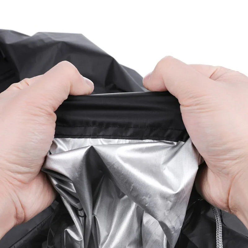 Housse brasero ronde imperméable noire en polyester, 13 tailles de 38 à 148 cm