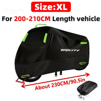 Housse scooter pour Yamaha Tricity 125, 155 et 300 2018-2022, imperméable, anti-UV, bandes réfléchissantes