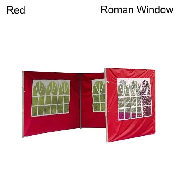Paroi latérale de tonnelle 3 x 3 m Oxford 210D imperméable, avec fenêtres, structure non incluse