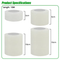 Ruban de réparation pour film de serre, transparent anti-UV, 10 m, largeur 3 à 15 cm