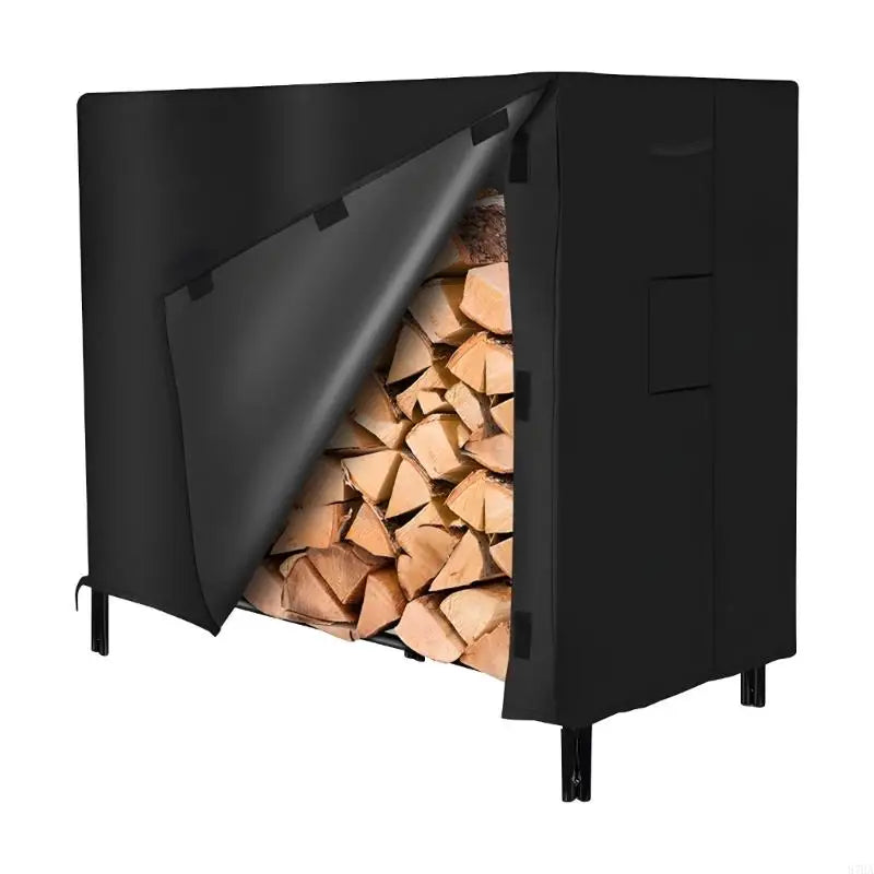 Housse support bois de chauffage Oxford 420D imperméable avec cordons élastiques, 122 x 107 x 61 cm