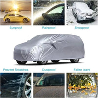 Housse voiture pour Hyundai Kona 2018-2025, Oxford 210D argentée, imperméable, ourlet élastique
