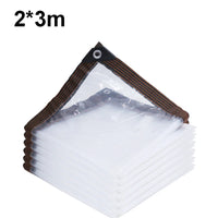 Bâche imperméable transparente en polyéthylène avec œillets pour balcon et serre, 6 tailles de 1 x 2 à 3 x 6 m