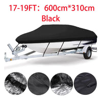Housse bateau remorquable imperméable polyester 190T, 3 coloris, pour bateau de 3,35 à 6,71 m