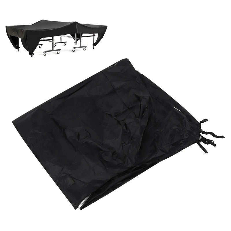 Bâche table de tennis de table étanche pour terrasse, noire, 280 x 153 x 73 cm