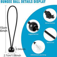 Sandows à boule 15 cm pour bâche et tente, 4 coloris, lot de 2 à 10