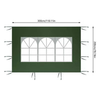 Bâche latérale pour tonnelle 3x2 m en Oxford imperméable, avec ou sans fenêtres, 4 coloris