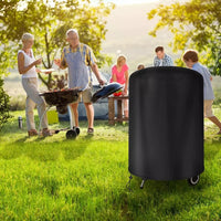 Housse barbecue ronde pour Weber 57 cm, bouilloire, Oxford imperméable noir, 70 x 70 cm