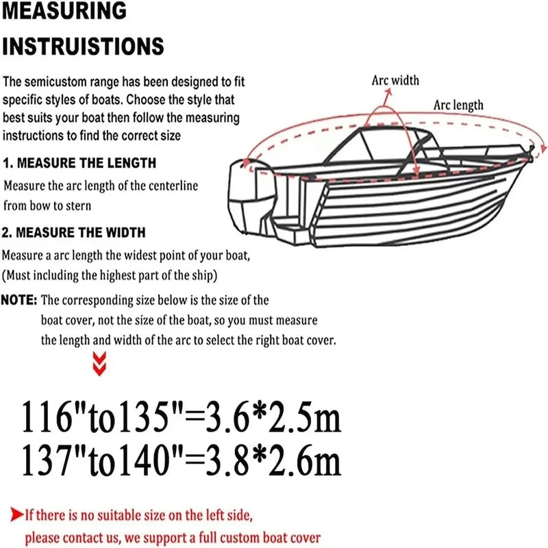 Housse jet ski remorquable en Oxford 210D noire, 3 tailles de 3,6 x 2,5 à 4,2 x 3 m