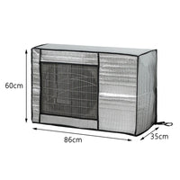 Housse de climatiseur extérieur en aluminium, façade en maille, 5 tailles de 75 à 105 cm