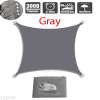 Voile d'ombrage carré ou rectangulaire polyester 300D imperméable, 15 tailles, 11 coloris