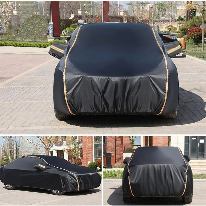Housse voiture extérieur imperméable toutes saisons en polyester 190T, 470 x 180 x 120 cm