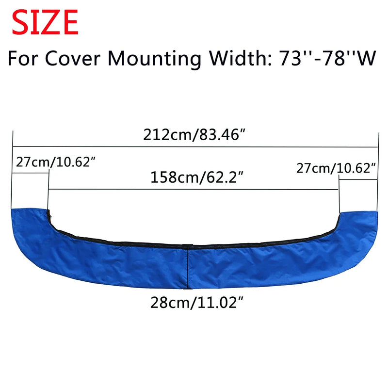 Housse de rangement pour bimini 4 arceaux en polyester 600D, hydrofuge, anti-UV, noire ou bleue