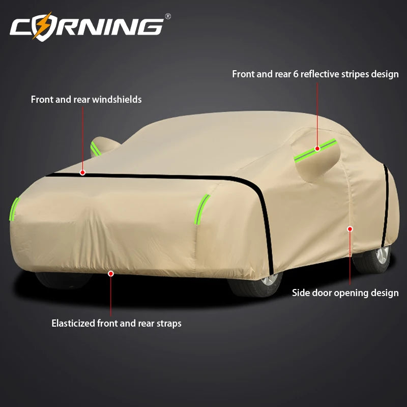 Housse voiture extérieur Oxford imperméable anti-UV et anti-neige, berline et SUV, 3 coloris