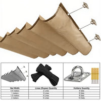Voile d'ombrage ondulé rétractable imperméable en polyester 300D pour pergola