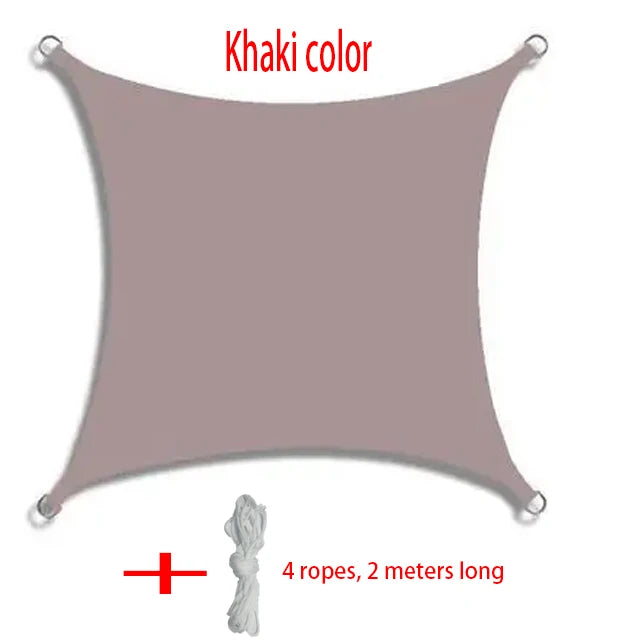 Voile d'ombrage rectangulaire imperméable anti-UV pour terrasse et jardin, 10 tailles, 11 coloris
