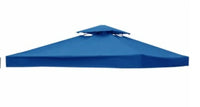Bâche de tonnelle 3 x 3 m de remplacement, toit simple ou double, polyester 300D