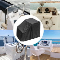 Housse de console de bateau noire en Oxford 210D, imperméable avec cordon de serrage, 4 tailles