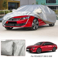 Housse voiture pour Peugeot 208, 308, 508 et 3008 en taffetas polyester argenté anti-UV