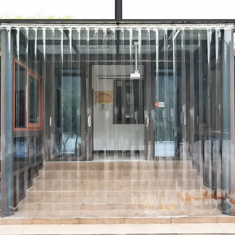 Bande de rideau de porte PVC transparent coupe-vent, 18 cm de large, 1,90 à 2,50 m