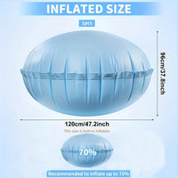 Coussins d'hivernage gonflables en PVC pour piscine hors sol, ronds bleu ciel ou bleu foncé, carrés