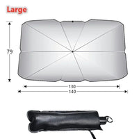 Pare-soleil de pare-brise parapluie pliable anti-UV, 2 tailles, rideaux de vitres avant en option