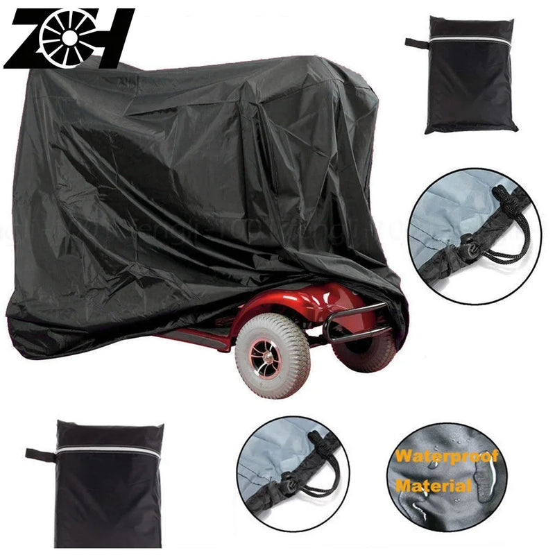 Housse de barbecue extérieur imperméable en polyester noir, 7 tailles du rond au grand chariot