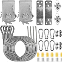 Kit de fixation pour voile d'ombrage en acier inoxydable, 7 compositions de 4 à 72 pièces
