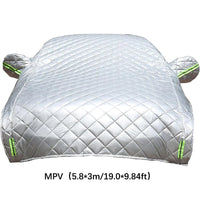 Demi-housse voiture anti-grêle épaisse 3 couches, Oxford, coton et polyester, 4 tailles de 5,2 à 5,8 m