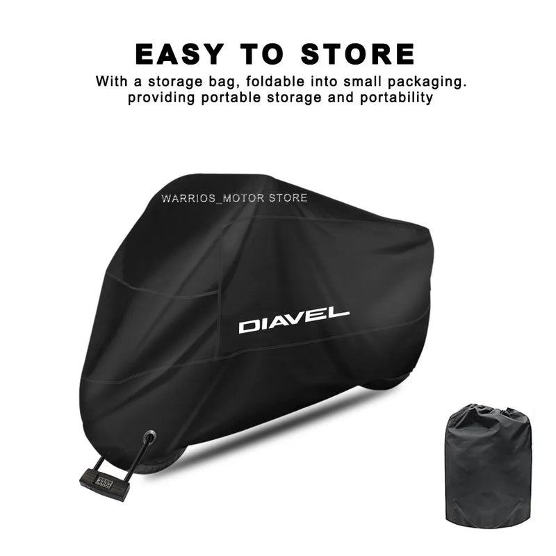 Housse moto pour Ducati Diavel 2011-2015, imperméable, élastique, sac de rangement