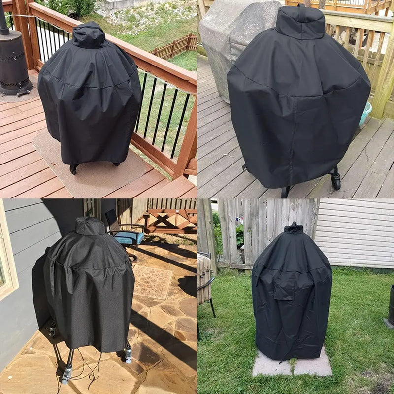 Housse barbecue kamado ronde imperméable et coupe-vent, 80 x 102 ou 90 x 122 cm