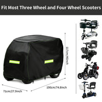 Housse de protection pour scooter de mobilité, Oxford 210D imperméable, 4 tailles