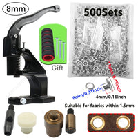 Kit d'œillets en laiton avec presse manuelle, 3 à 10 mm, pour bâche et cuir