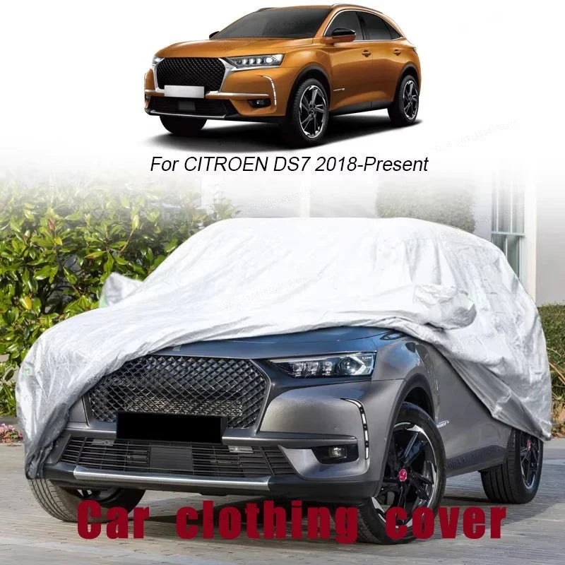 Housse voiture pour Citroën C3 Aircross (depuis 2019), Oxford argenté imperméable et anti-UV