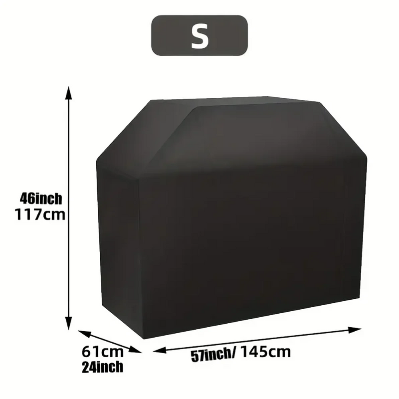 Housse de barbecue rectangulaire ou ronde, Oxford imperméable, 7 tailles de 58 à 190 cm