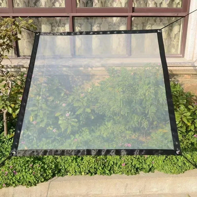 Bâche transparente anti-déchirure pour patio, jardin et poulailler, 4 tailles de 2 x 2 à 3 x 4 m