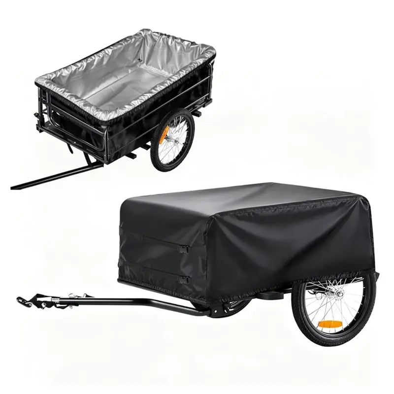 Housse réversible pour remorque de vélo ou chariot pliant, Oxford 420D imperméable, avec pochette