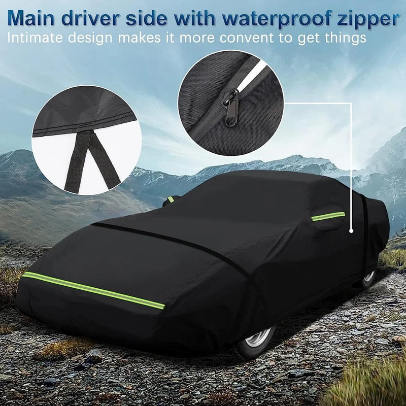 Housse voiture pour Chevrolet Corvette C6 2005-2013, polyester 210T imperméable avec sangles coupe-vent