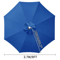 Toile de remplacement parasol 6 ou 8 baleines, imperméable anti-UV, Ø 2 à 3 m