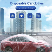 Housse de voiture jetable transparente, anti-poussière et anti-rayures, usage unique, tailles S à XL