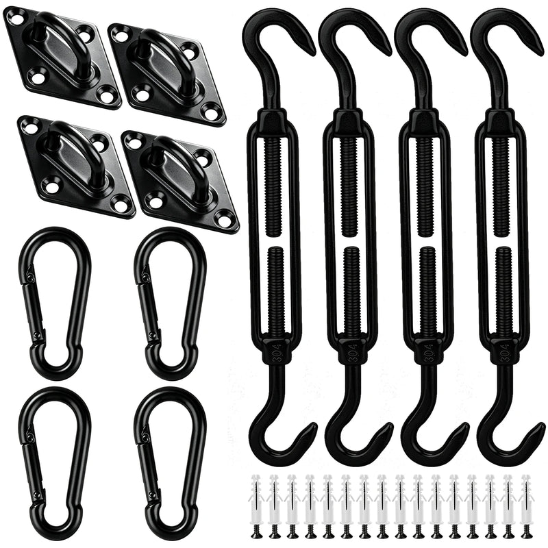 Kit de fixation voile d'ombrage M6 en acier inoxydable 304, 40, 44 ou 80 pièces