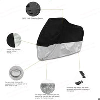Housse moto pour Honda Gold Wing GL1800, imperméable, anti-poussière, anti-UV, noire ou argent