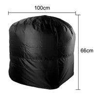 Housse de barbecue ronde en tissu Oxford argenté, anti-UV et imperméable, 2 tailles