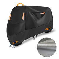 Housse moto et scooter imperméable Oxford 210D noir, bandes réfléchissantes, 3 tailles
